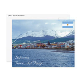 Small Famous Ushuaia - Tierra Del Fuego, Argentina Postinvitations Front View