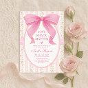 fancy coquette sweet 16 pink bow birthday invitation
