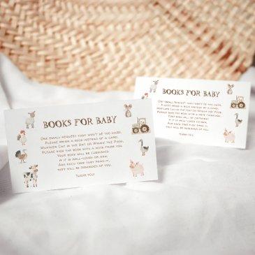 farm animals barnyard baby shower book request enclosure invitations
