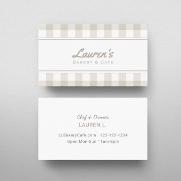 farmhouse beige buffalo plaid business invitations