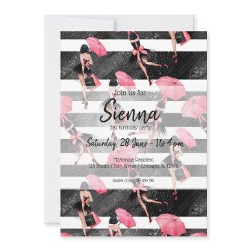 fashion girly invitation