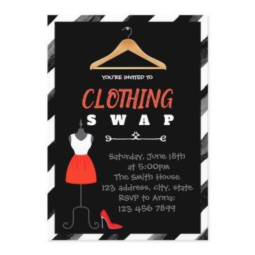 fashion swap party invitation