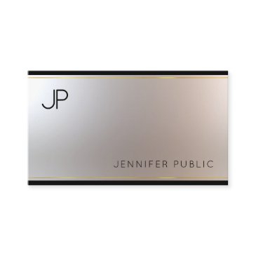 fashionable monogram glamour gold silver unique business invitations