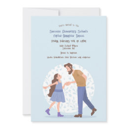 Small Father Daughter Dance Invitation Front View