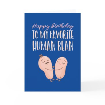 favorite human bean cute couple pun funny birthday invitations