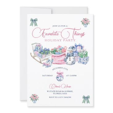 favorite thing chinoiserie christmas holiday party invitation