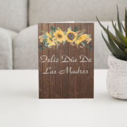 Small Feli Día De Las Madres Mother's Day Invitations Spanish Front View