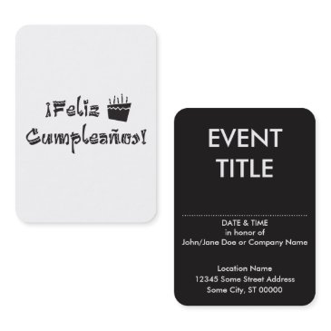 feliz cumpleanos arriba cake business invitations