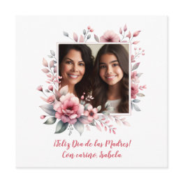 Small Feliz Día De Las Madres Custom Photo Spanish Front View