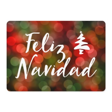 feliz navidad (bokeh lights) invitation