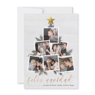 feliz navidad | fotos forma del árbol de navidad holiday invitations