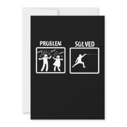 Small Fencing Gift | I Always Win All Match Holiday Invitations Front View