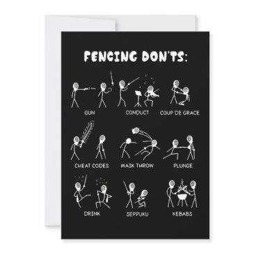 fencing gift | i always win all match holiday invitations