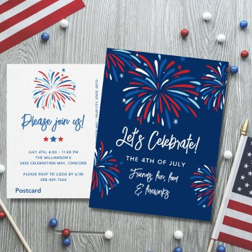 festive fireworks 4th of july party invitation postinvitations