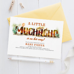 Small Fiesta Baby Shower Invitation Mexican Fun Front View