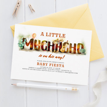 fiesta baby shower invitation mexican fun