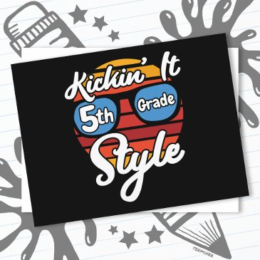 fifth grade first day 5th grade back to school postinvitations