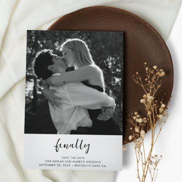 finally | simple photo save the date announcement