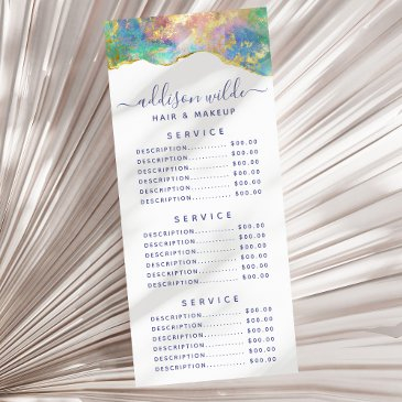 fire opal rainbow gemstone business menu