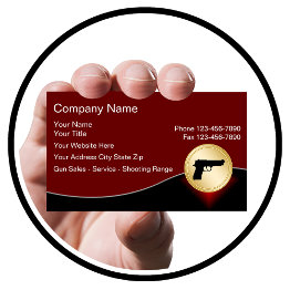 Small Firearms Business Invitations Front View