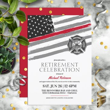 firefighter retirement party invitations