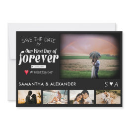 Small First Day Of Forever Movie Poster 5 Photo Wedding Save The Date Front View