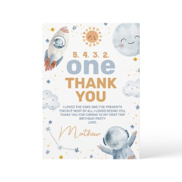 first trip around sun 1st birthday thank you invitations