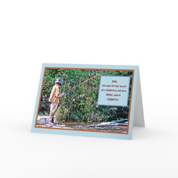 fisherman on banks fishing/fathers day invitations
