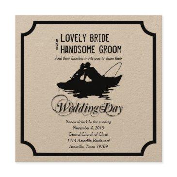 fishing lovers great catch wedding invitation