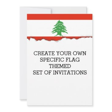 flag of lebanon invitation