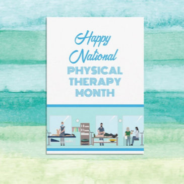 flat happy national physical therapy month invitations