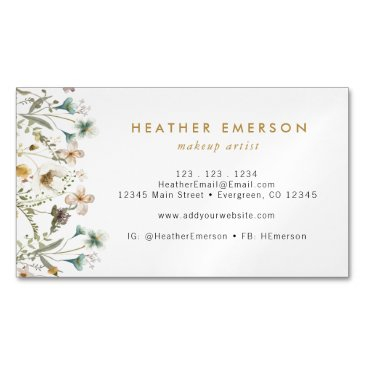 floral business invitations magnet