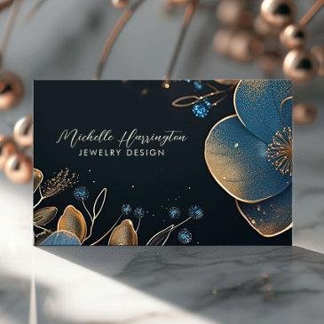 floral elegance luxe jewelry designer business invitations