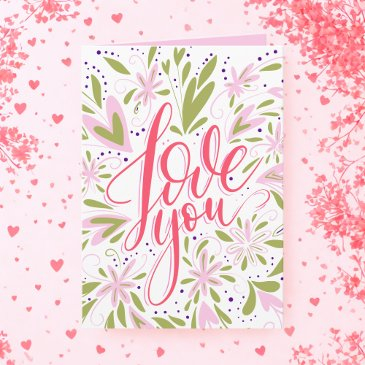 floral love you custom birthday or any occasion invitations