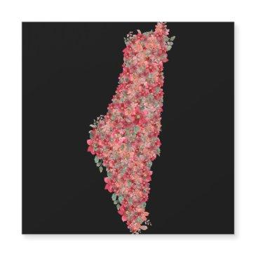 floral palestine map art-freedom for palestinians