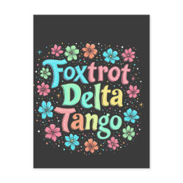 Small Floral Subtle Anti Trump 8647 Anti Maga Holiday Postinvitations Front View