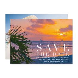 Small Florida Keys Destination Wedding Save The Date Front View