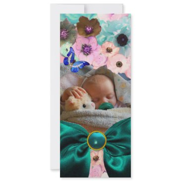 flowers ,blue butterfly baby shower photo template
