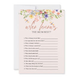 Small Flowers Dragonfly Baby Shower Who Knows Digital Invitation Front View