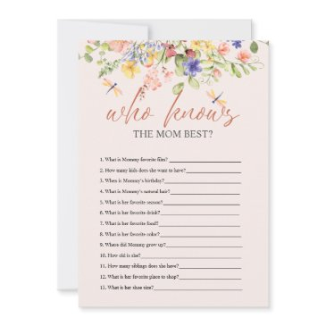 flowers dragonfly baby shower who knows digital invitation