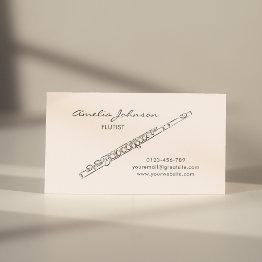 Small Flute Blush Pink Elegant Professional Business Invitations Front View