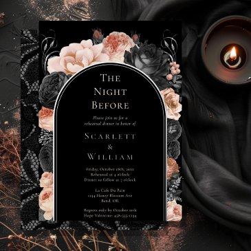 foil gothic vintage arch wedding night before foil invitation