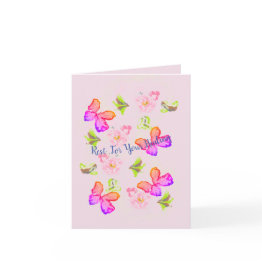 Small Folded Greeting Invitations : Get Well Front View