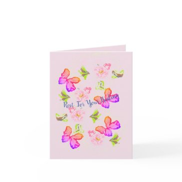 folded greeting invitations : get well