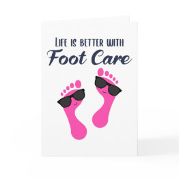 Small Foot Care Pedicure Podiatrist Nail Salon Gift Invitations Front View