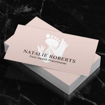 foot massage therapist podiatrist feet spa blush business invitations