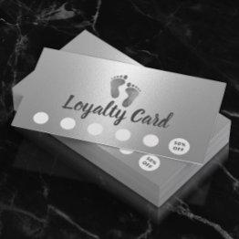 Small Foot Massage Therapy Practitioner Silver Loyalty Front View