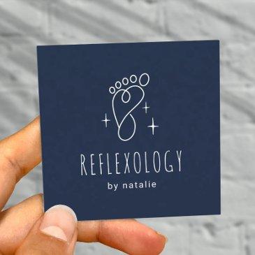 foot reflexology massage therapy foot spa navy square business invitations