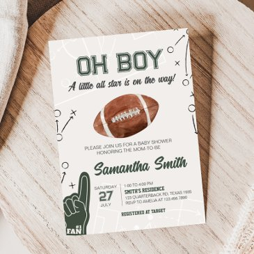 football baby shower invitation