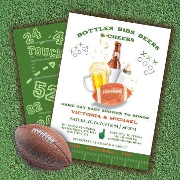 football baby shower tailgate couples game day invitation